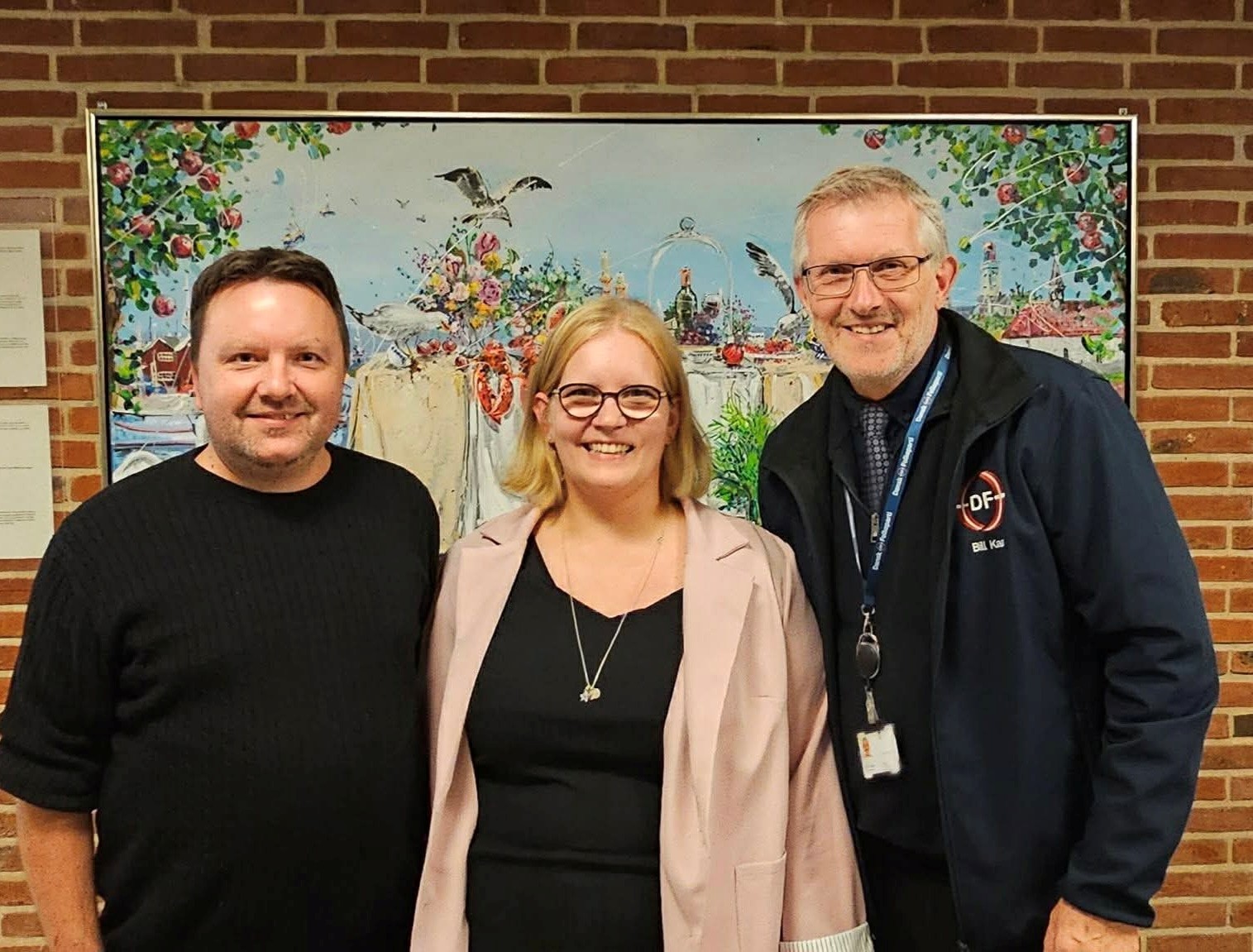 Byrådsgruppen, Brian Lyck Jørgensen & Anja Schlie, og lokalformand Bill Kaae.