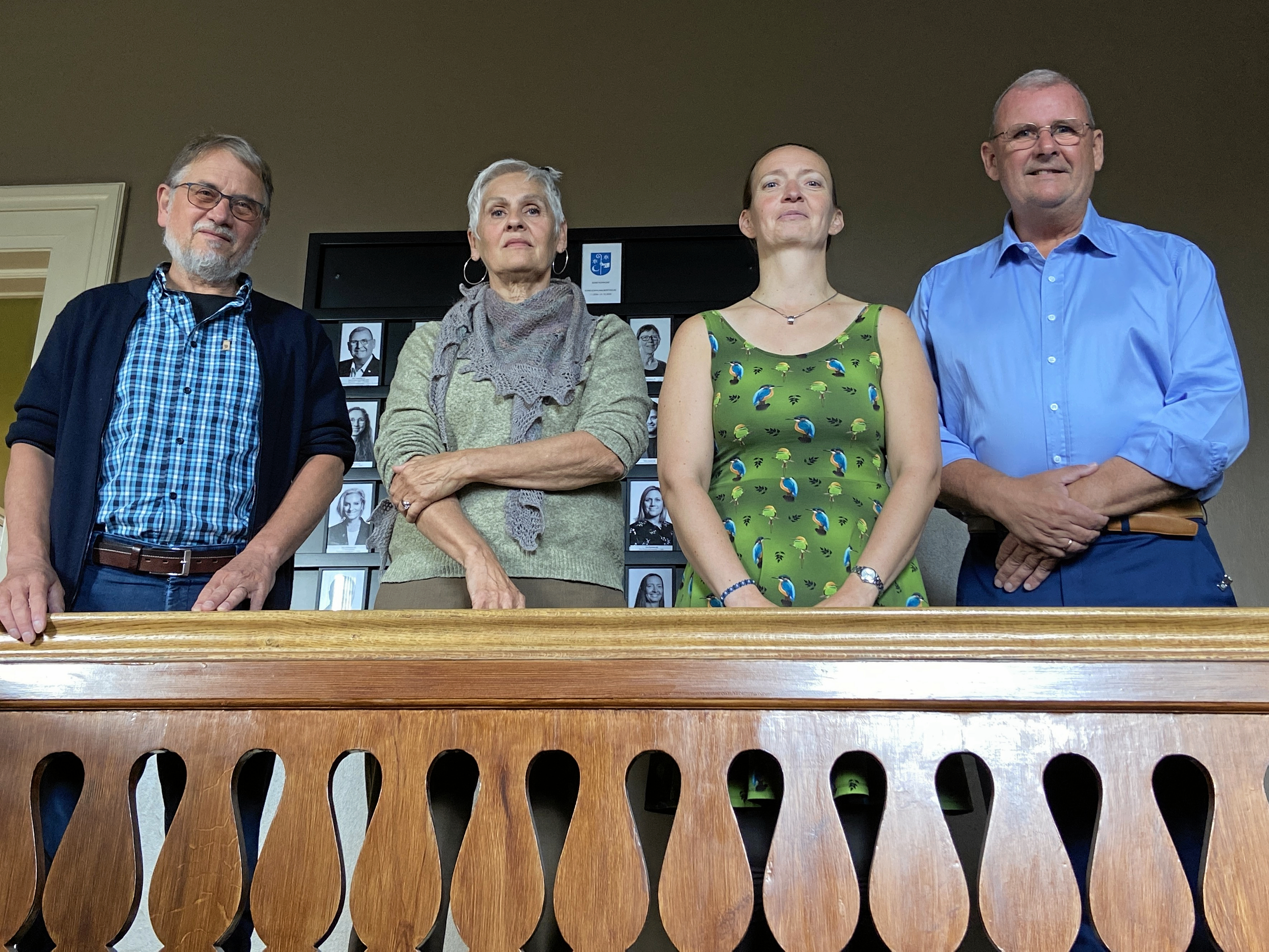 Her ses fra venstre Jens Jacobsen (K), Anne Madsen (S), Bente Blanné (SF) og Gert Jørgensen (K).