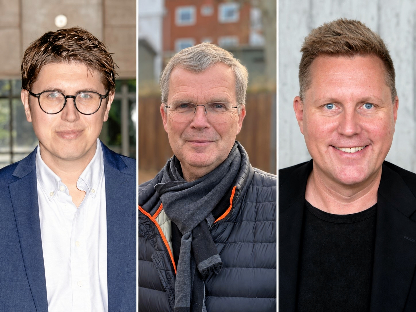 Christoffer Buster Reinhardt (K), formand for Børne- og Skoleudvalget, Court Møller (R), fungerende borgmester og Lars Høyer Holmqvist (LA), viceborgmester (set fra venstre) mener, at Frederiksborg Amts Avis tegner et for ensidigt billede af budgettet. De peger blandt andet på, at daginstitutionerne samlet får flere penge i 2027.