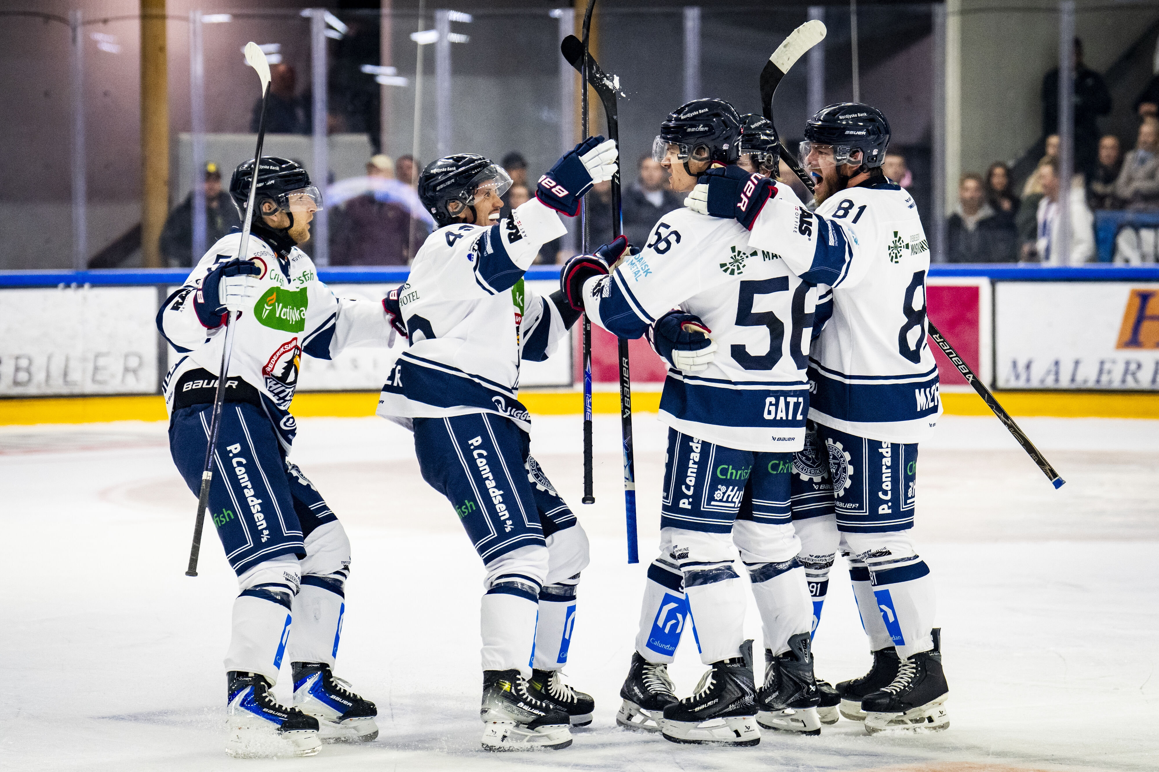 Frederikshavn White Hawks har haft meget at juble over i første del af sæsonen. Her jubles der over en scoring i sejren over Rungsted 8. september.
