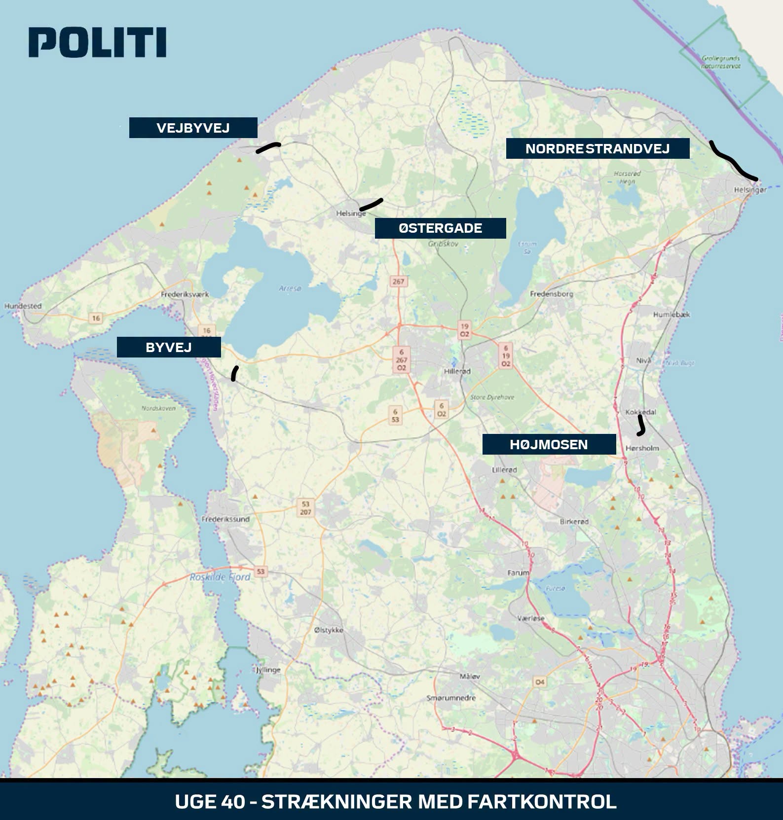 Her står de automatiske trafikkontroller i denne uge.