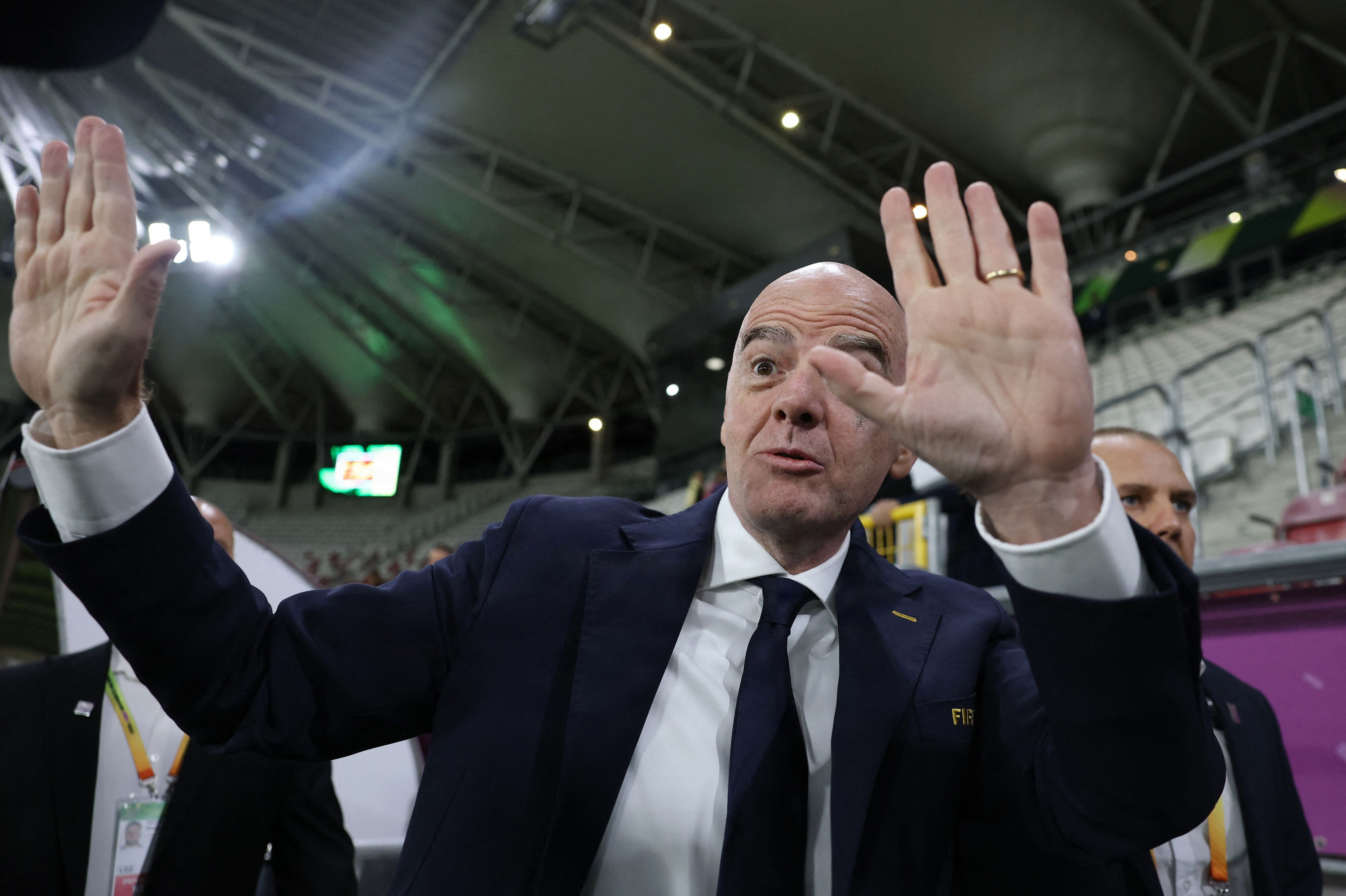 Gianni Infantino kom efter sommerens VM i modvind, da han præsenterede en idé om at sælge andele af Fifas turneringer til private investorer. (Arkivfoto).
