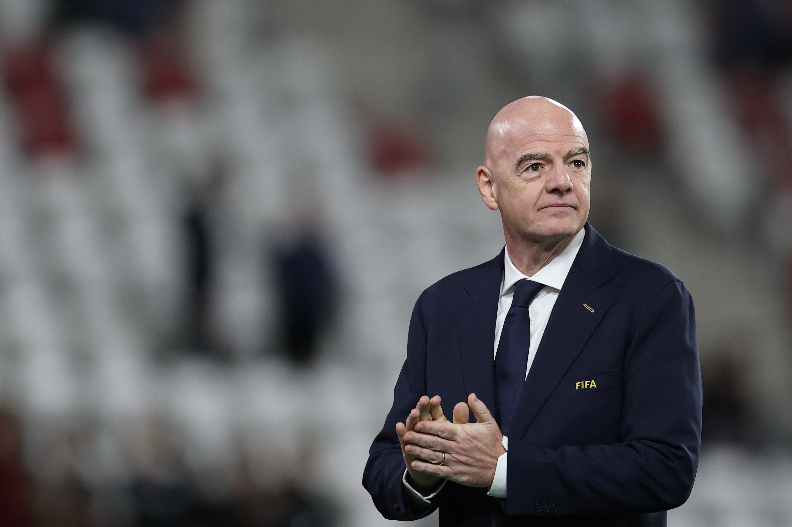 Gianni Infantino har fået hård kritik for forslaget om at sælge andele af VM. (Arkivfoto).