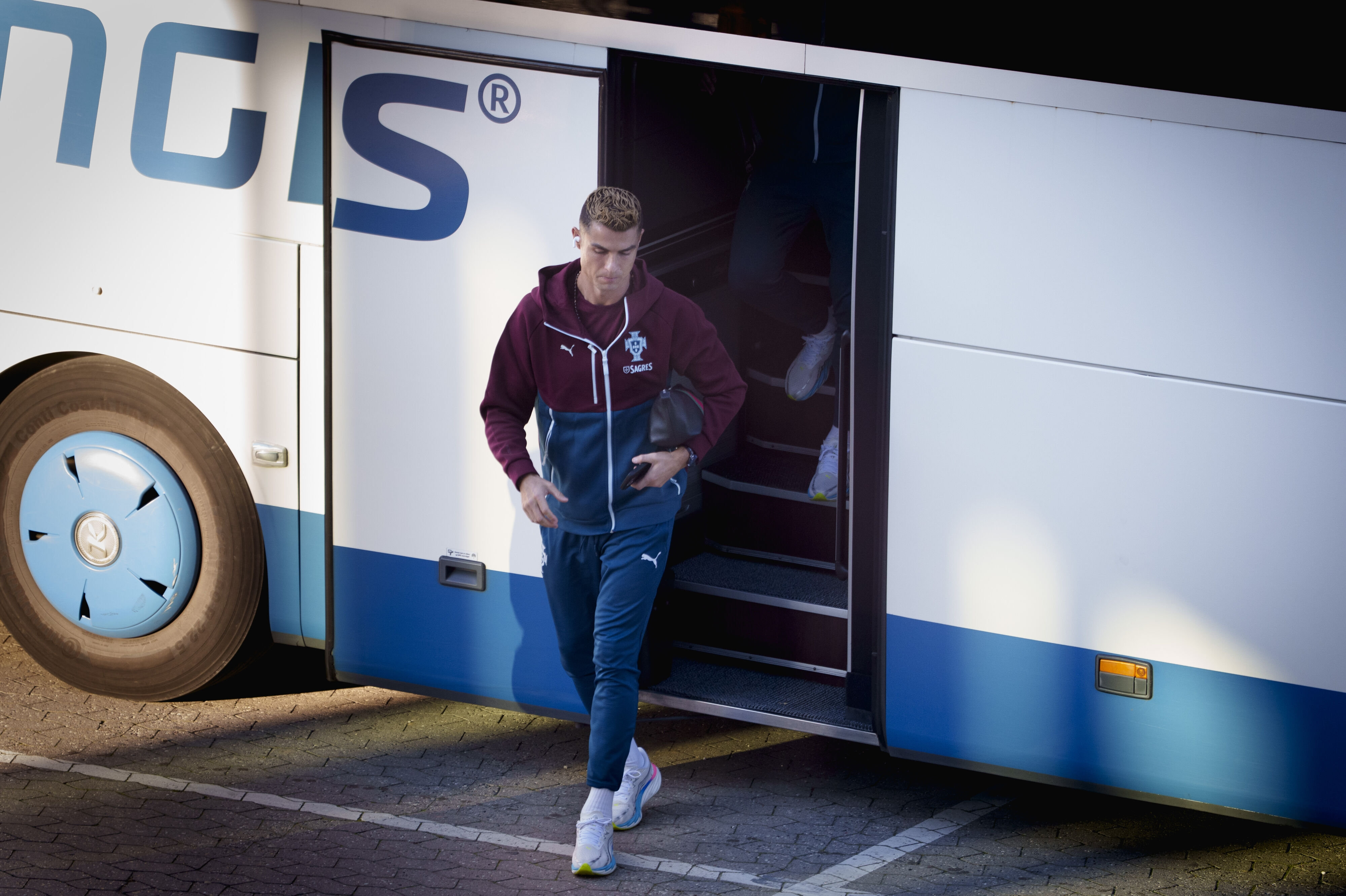 41-årige Cristiano Ronaldo forlod onsdag landsholdets træning i Parken kort efter ankomsten.