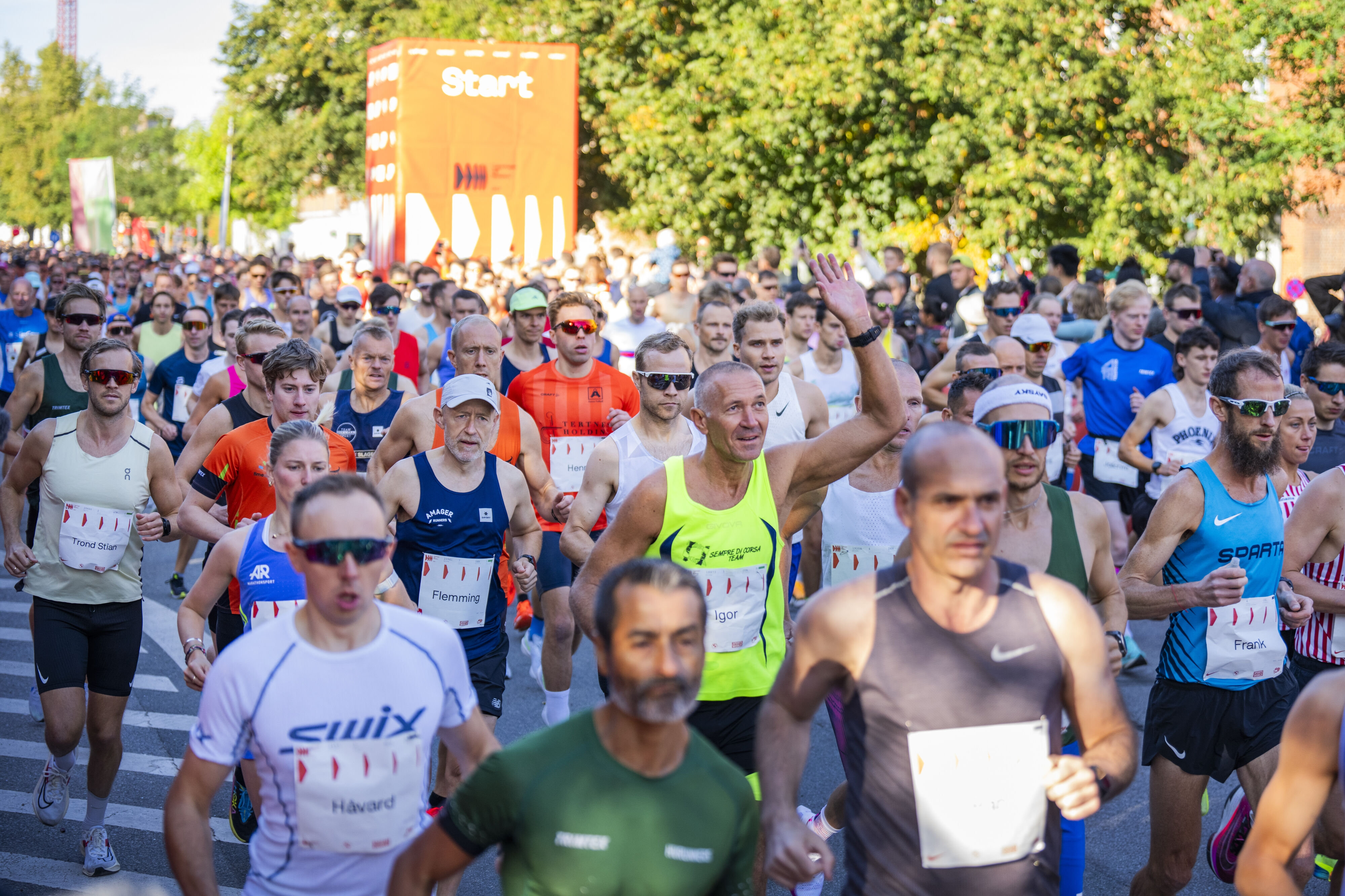188.000 har tilmeldt sig lotteriet, hvor der trækkes lod om et startnummer til Copenhagen Half Marathon 2027. Her ses løbere under udgaven i 2024. (Arkivfoto).