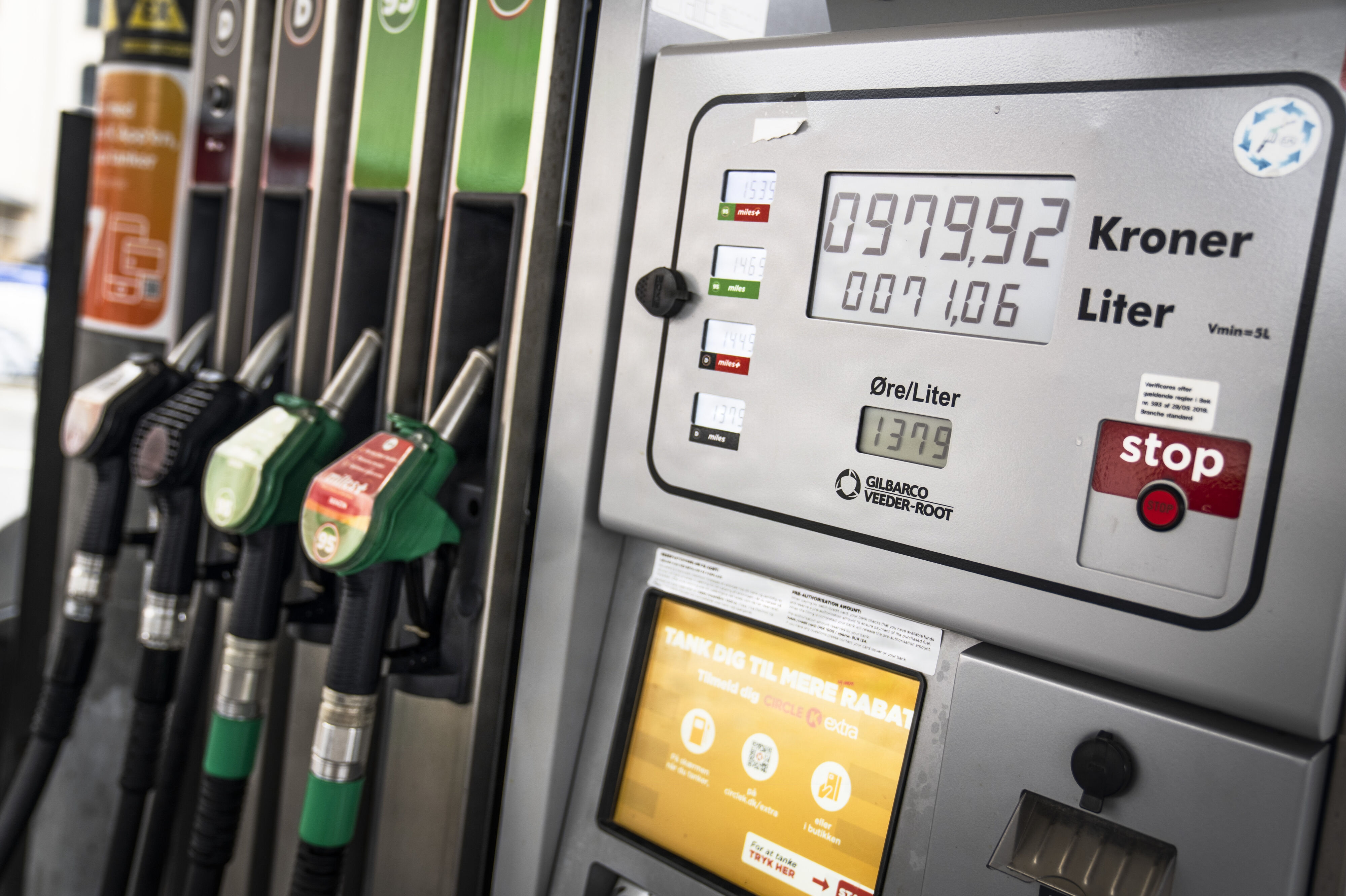 Priserne på diesel satte i september rekord med 19,19 kroner for en liter. (Arkivfoto).