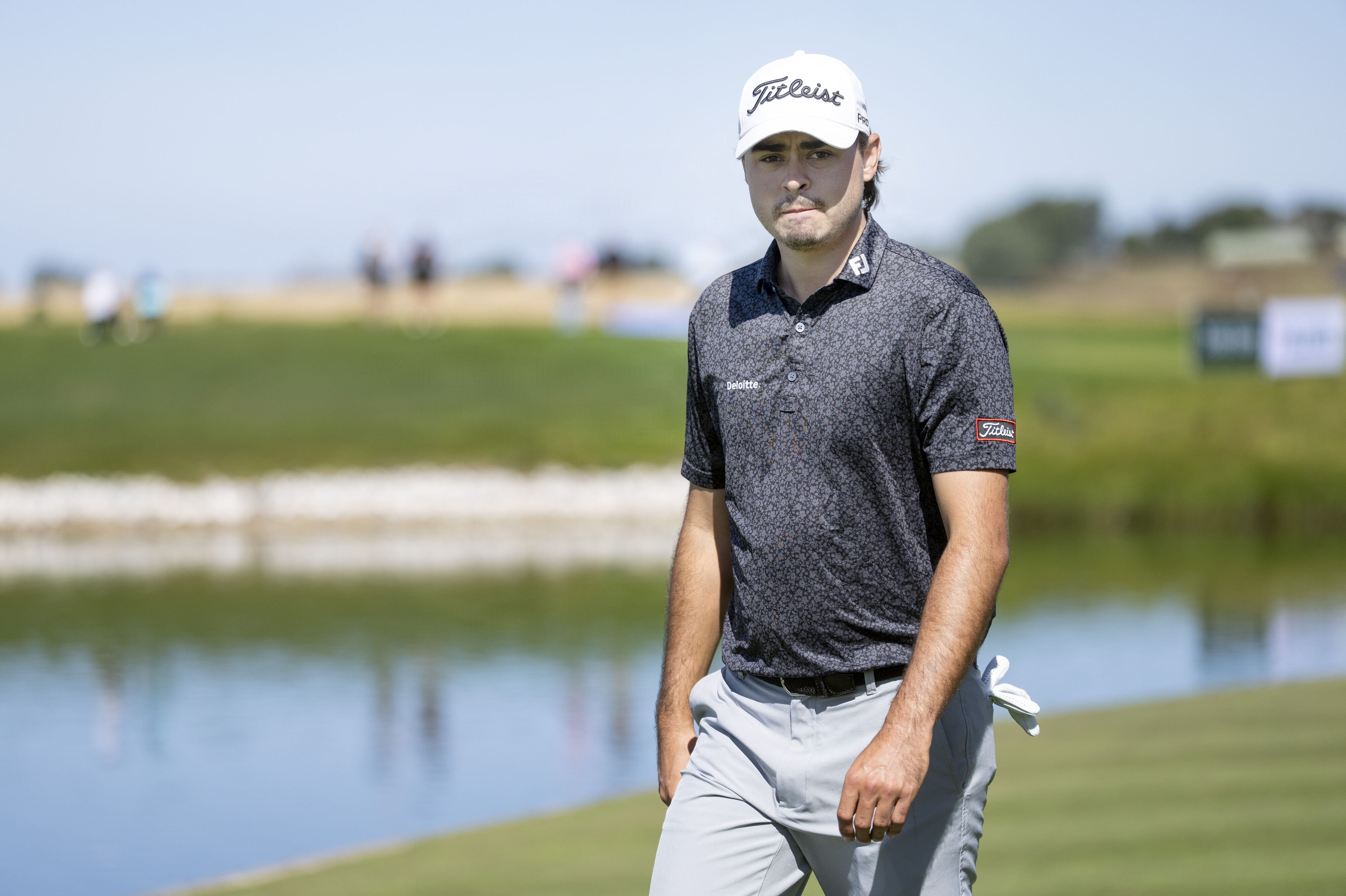Jacob Skov Olesen ses her under Danish Golf Championship i Kerteminde i august. I denne uge blander han sig i toppen af Alfred Dunhill Links Championship i Skotland. (Arkivfoto).