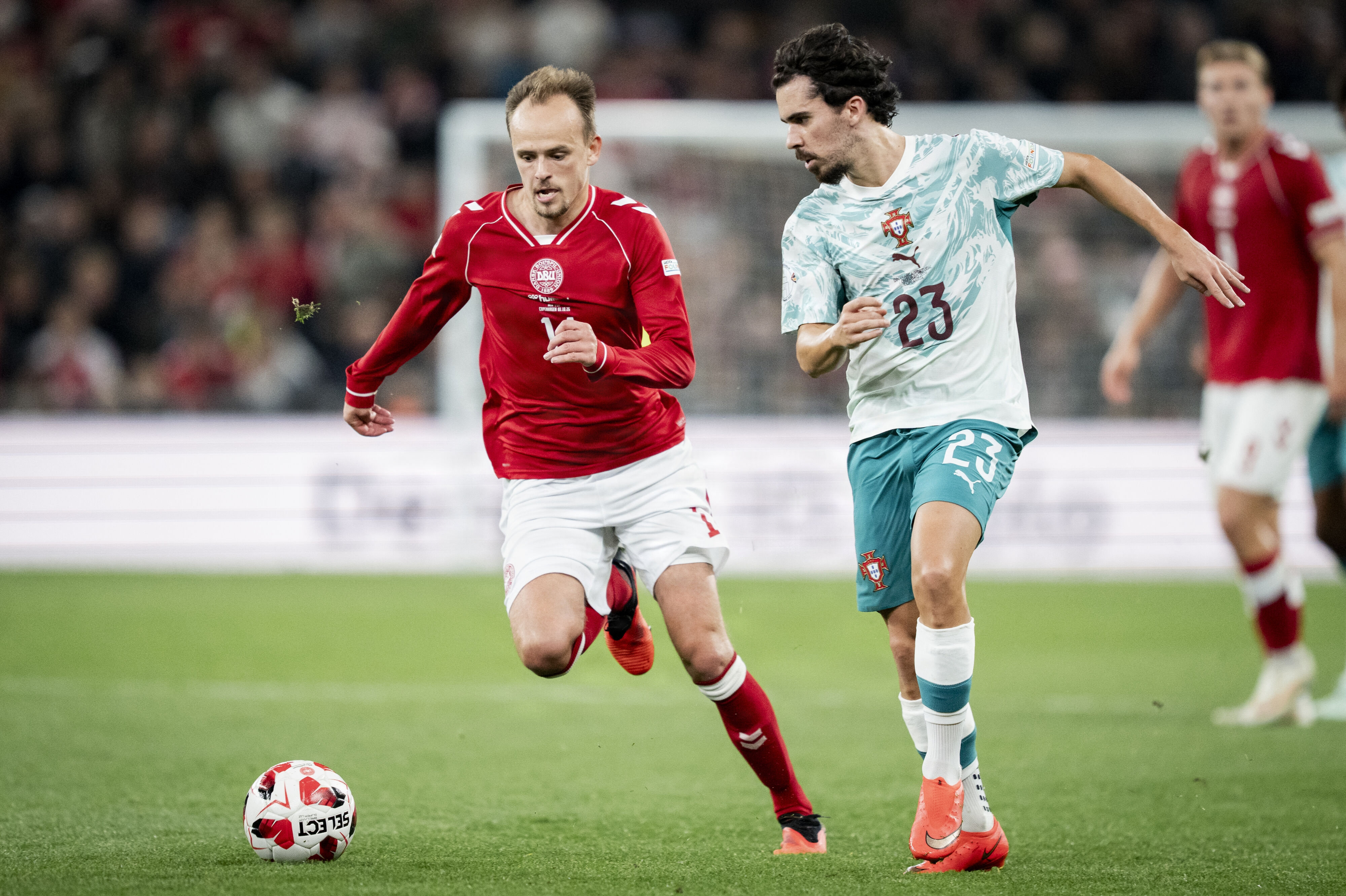 Mikkel Damsgaard har scoret i to ud af de tre seneste landskampe. (Arkivfoto).