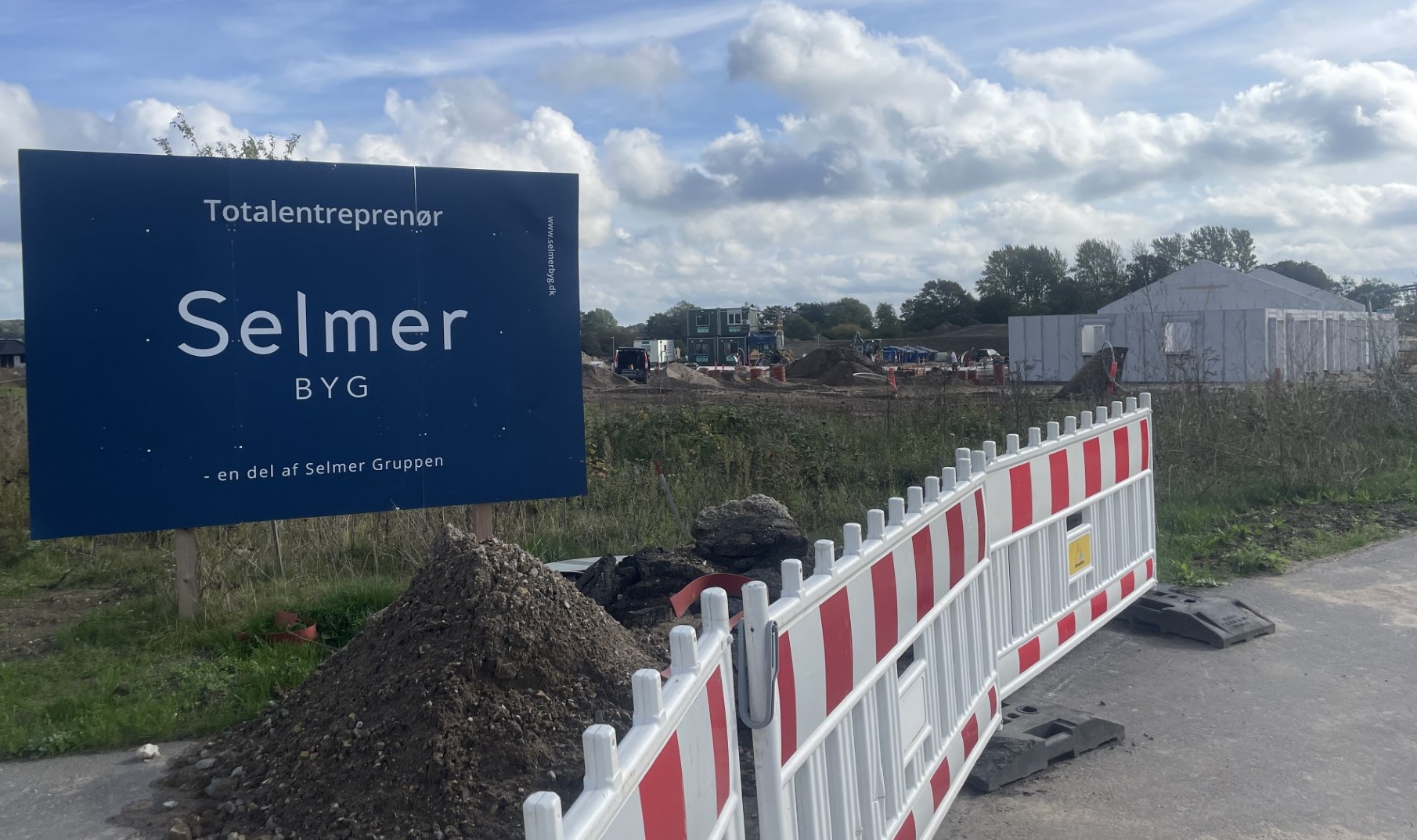 Selmer Byg er undervejs med flere projekter på Sjælland. Her er vi i Glumsø.