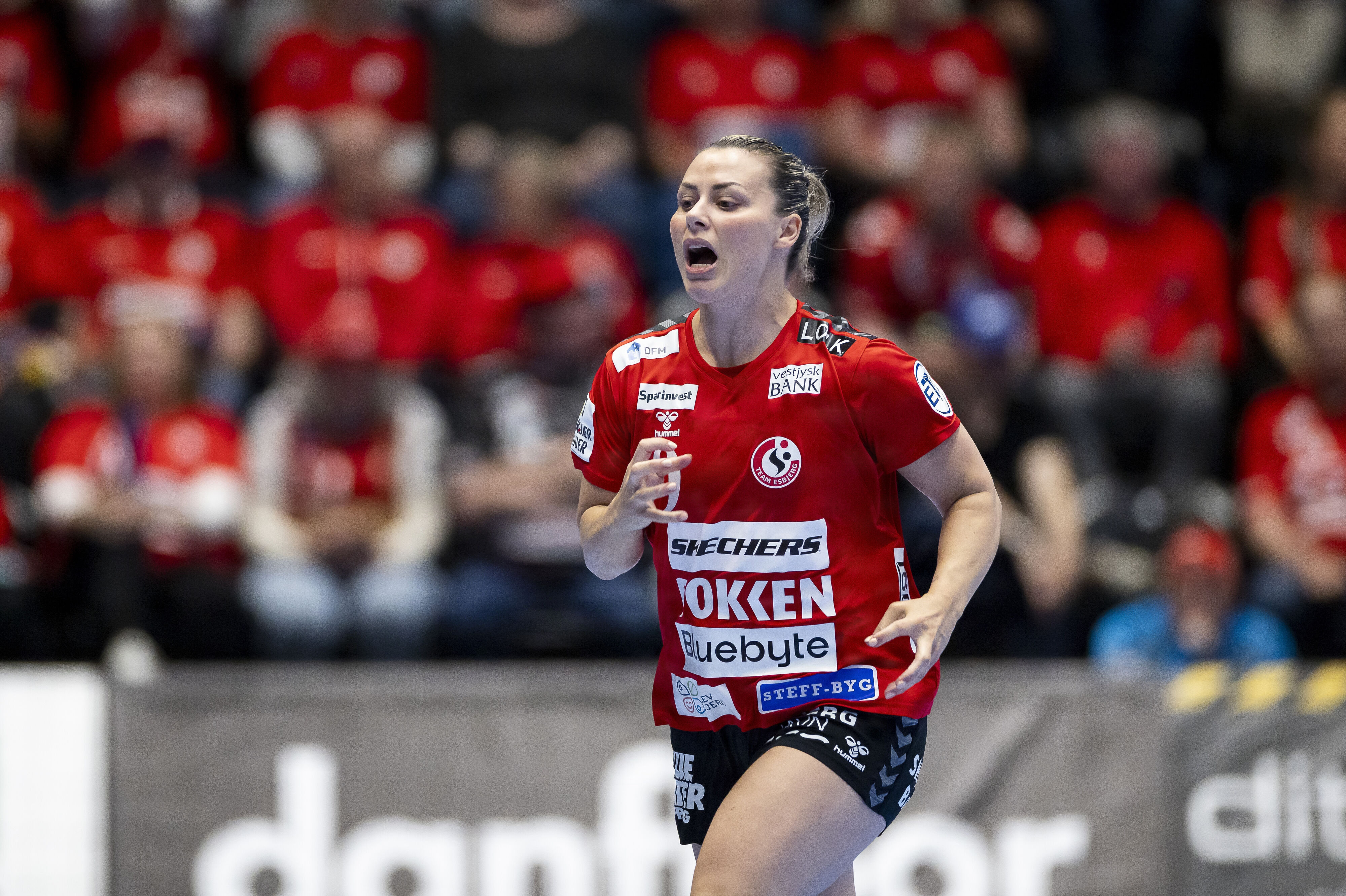 Team Esbjergs Nora Mørk var effektiv og spillede en vigtig rolle i vestjydernes Champions League-sejr søndag. (Arkivfoto).