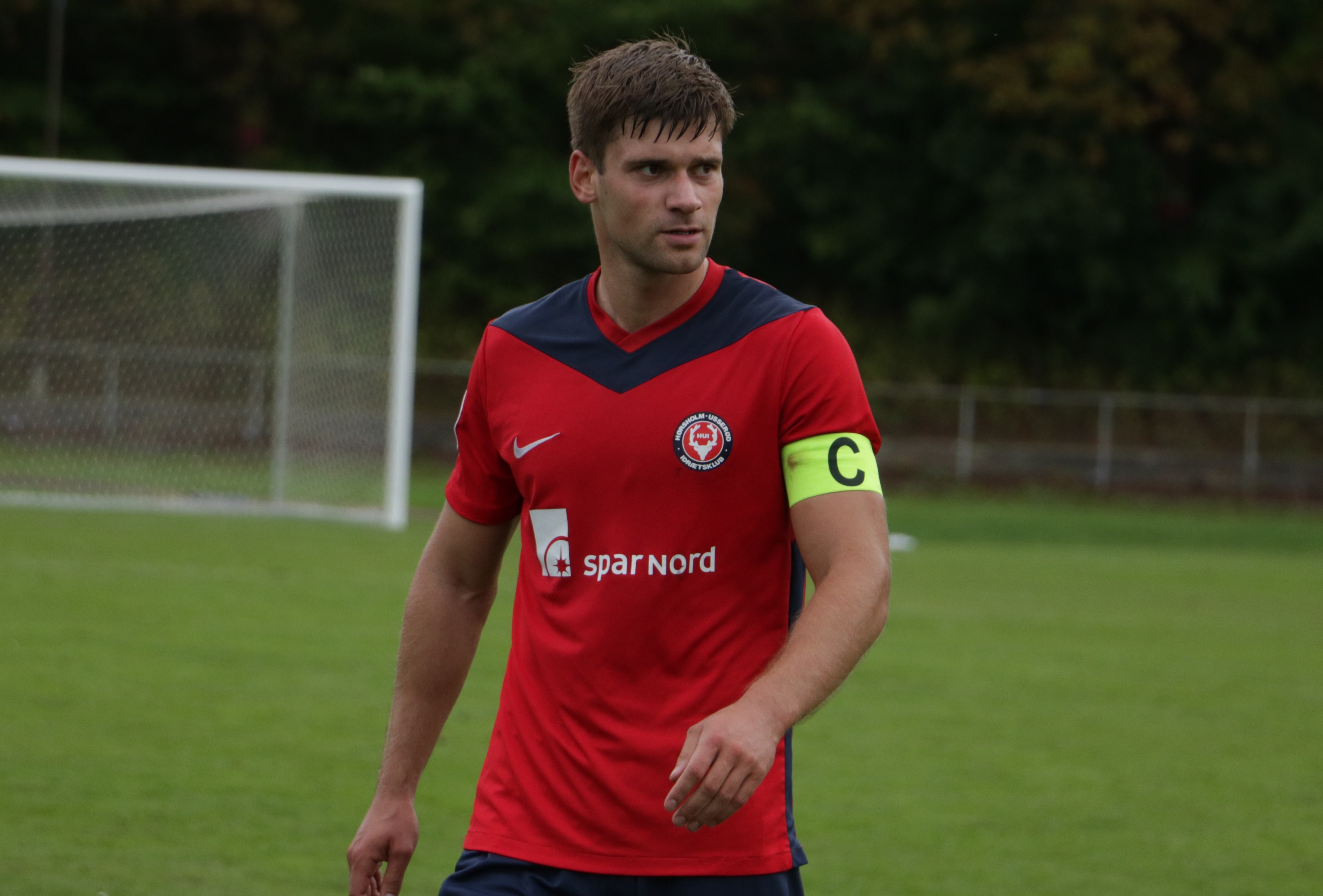 Anfører Gabriel Petersen scorede til 1-0 for Hørsholm-Ussererød.