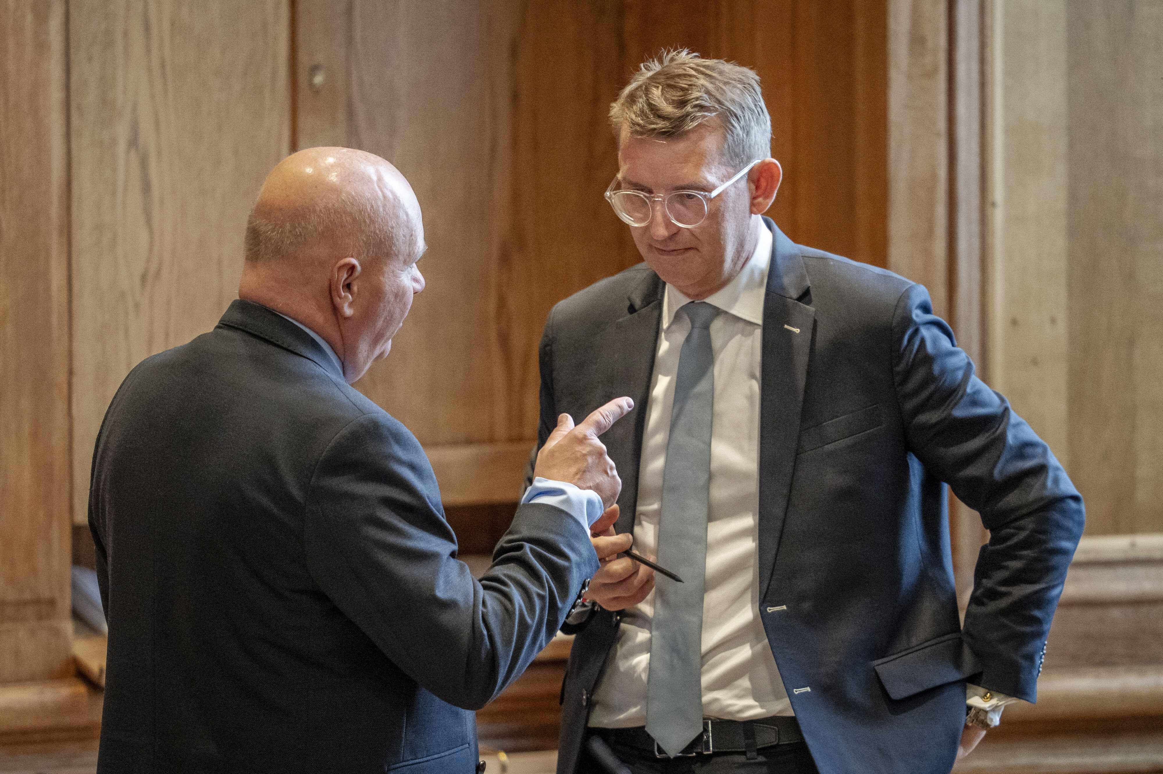 Venstre-formand Troels Lund Poulsen har haft sit hyr med at holde styr på sin folketingsgruppe, herunder Folketingets formand, Søren Gade. Sidstnævnte har anlagt sag mod Venstre-folketingsmedlem Trine Jepsens mand. (Arkivfoto).