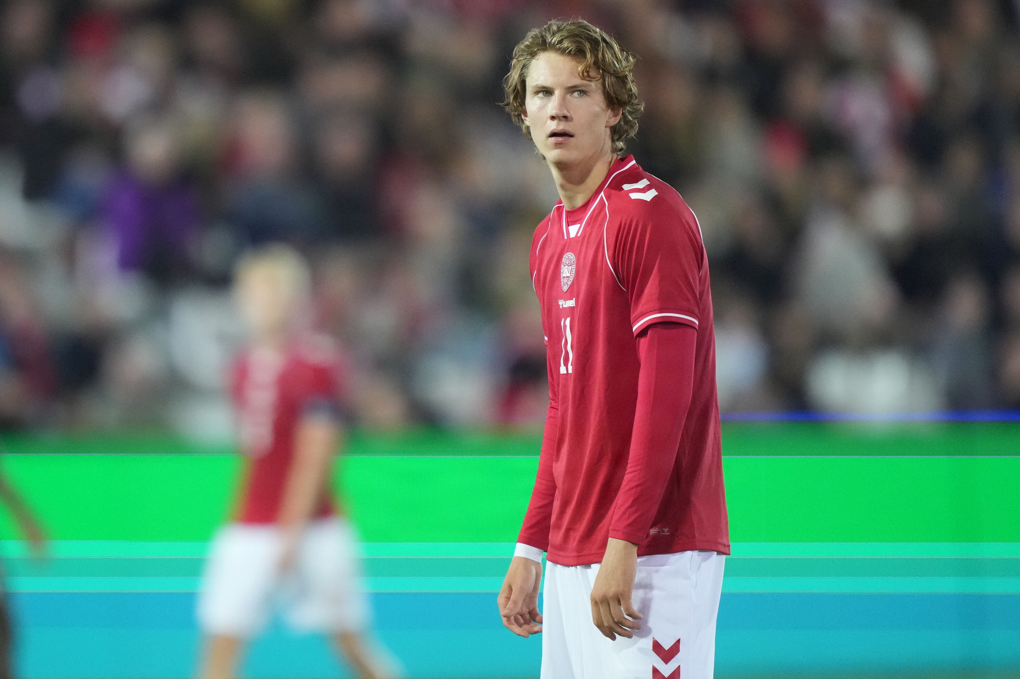 Indskiftede August Priske havde kampens største chance, men brændte alene igennem, da Danmarks U21-landshold spillede 0-0 mod Belgien i Vejle.