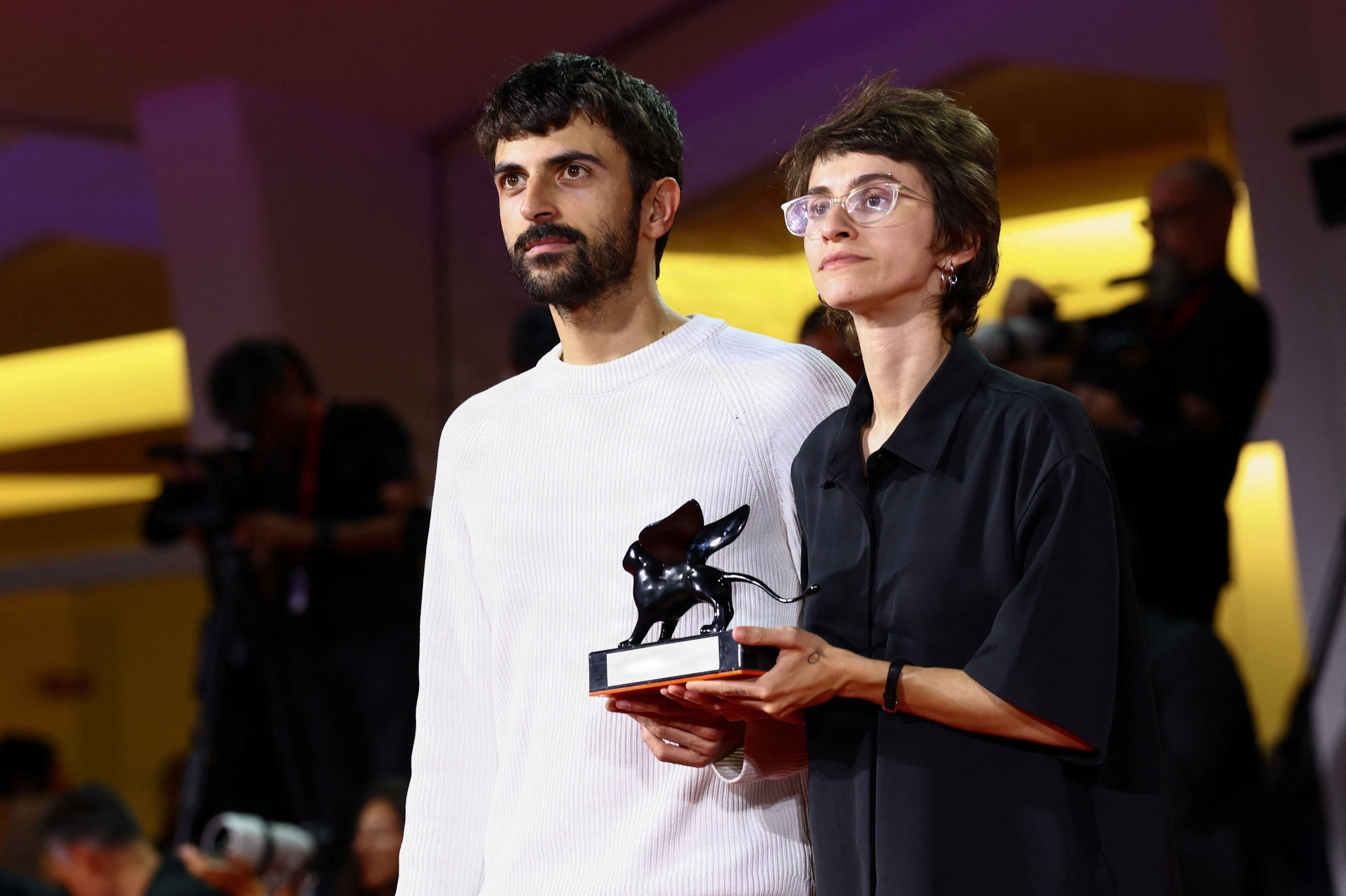 Instruktørerne Yuval Abraham og Rachel Szor vandt i september Juryens Særpris på filmfestival i Venedig for dokumentarfilmen "Naza". (Arkivfoto).