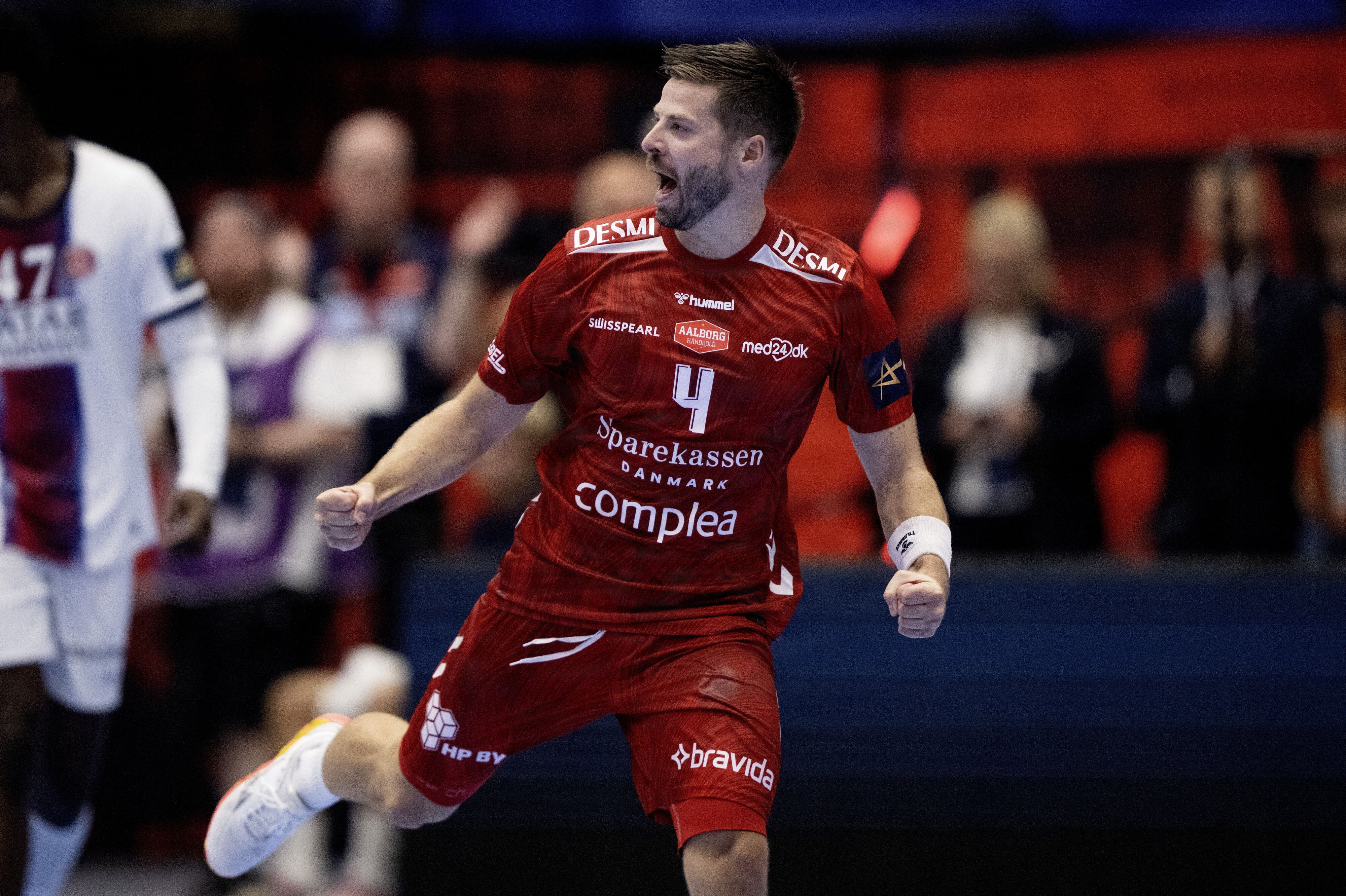 Patrick Wiesmach og resten af Aalborg-mandskabet havde masser at juble over torsdag aften i Zagreb. (Arkivfoto).