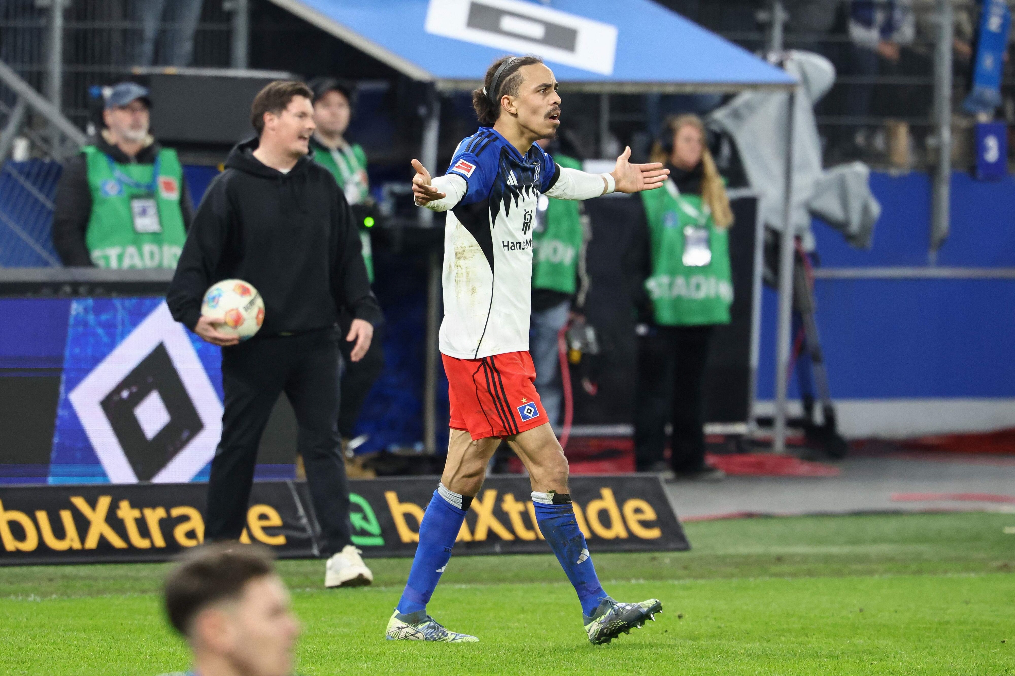 Den danske angriber Yussuf Poulsen har scoret i de seneste to kampe for Hamburger SV. (Arkivfoto).