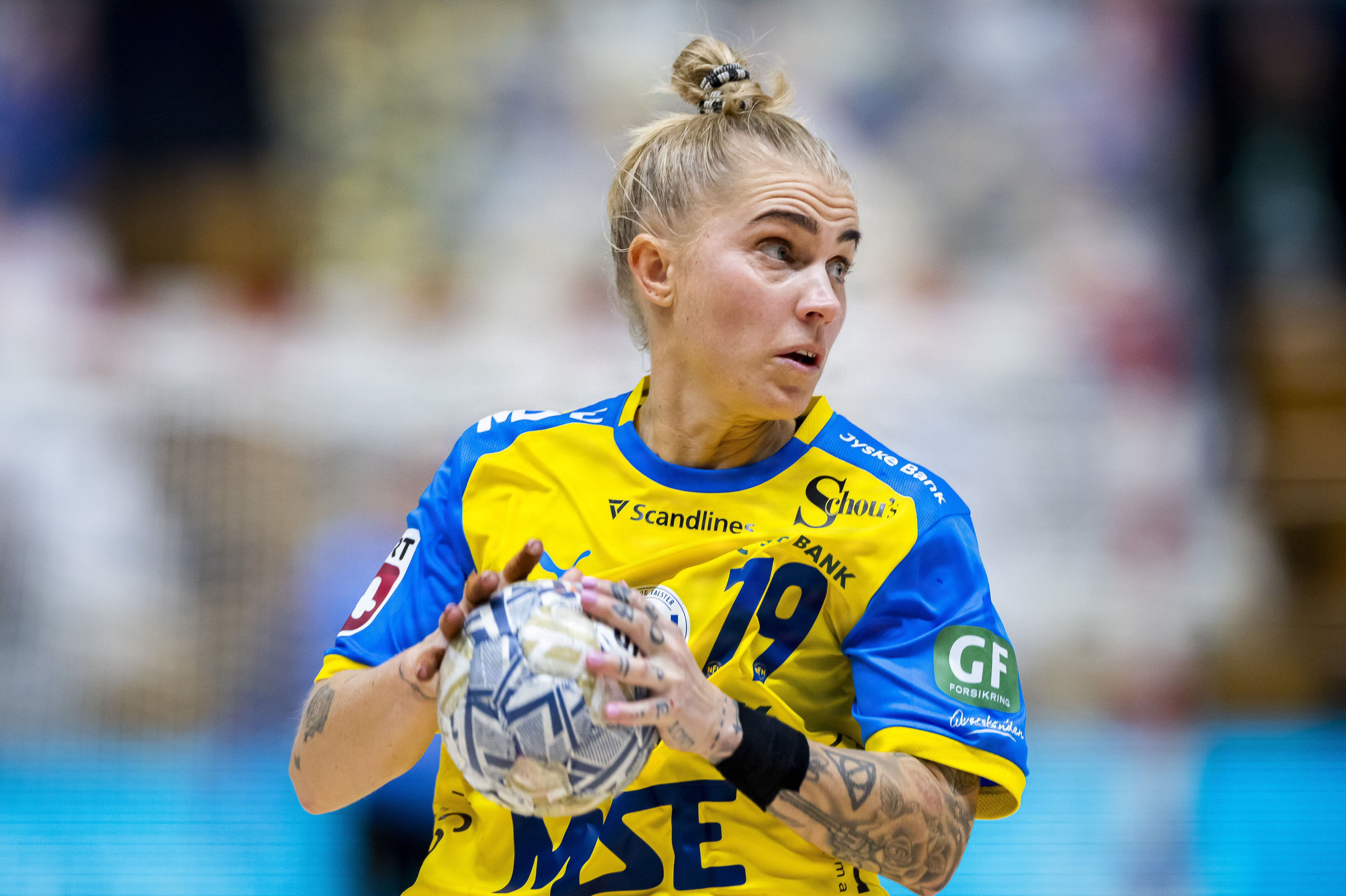 Kristina Kristiansen leverede en fornuftig kamp i Kroatien og blev noteret for fem scoringer. Her ses hun i aktion i den danske liga tidligere på året. (Arkivfoto).