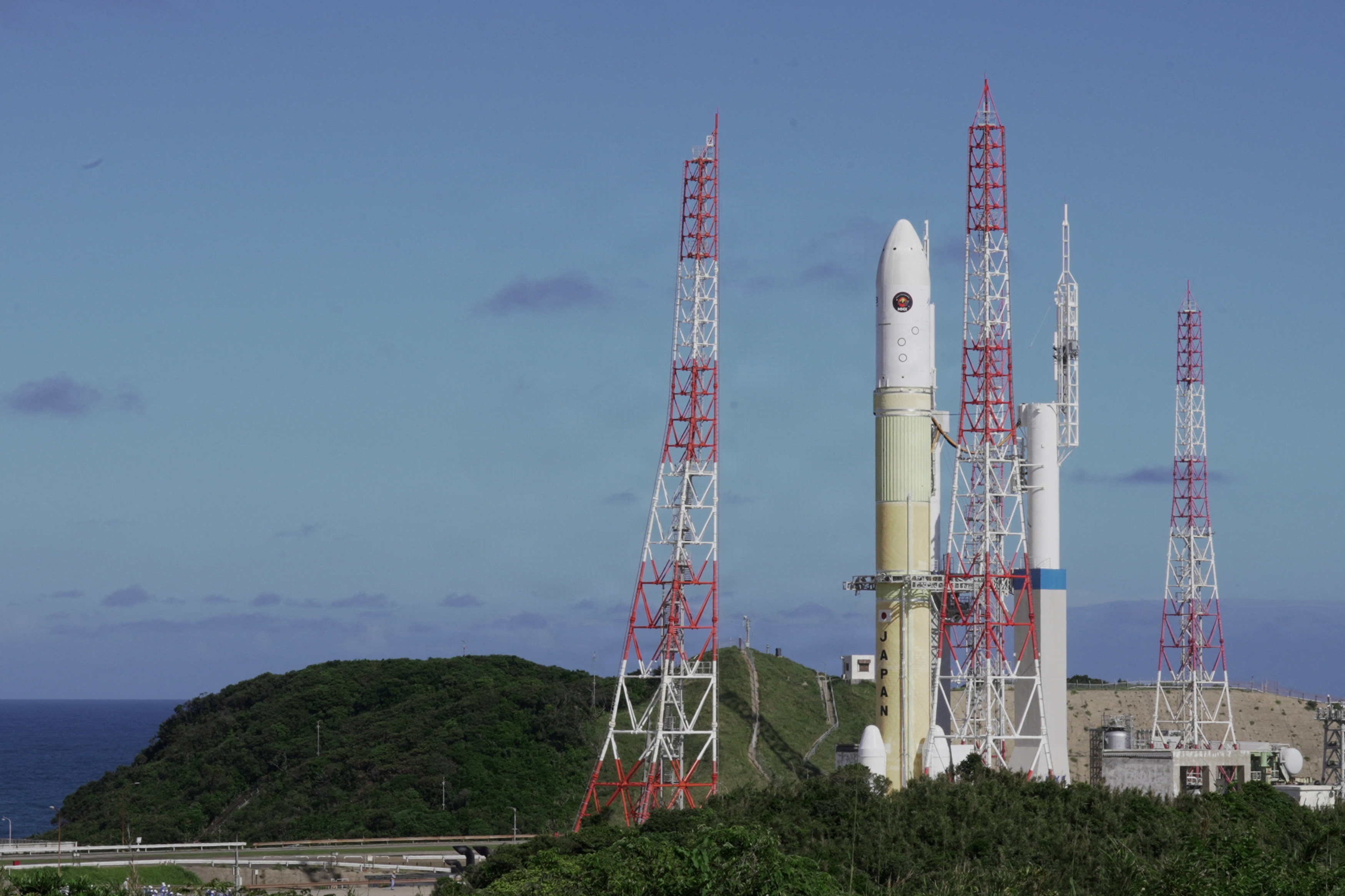 Raketten med den japanske rumsonde om bord blev opsendt fra Tanegashima-rumcentret mandag aften dansk tid. Billedet er fra før opsendelsen.